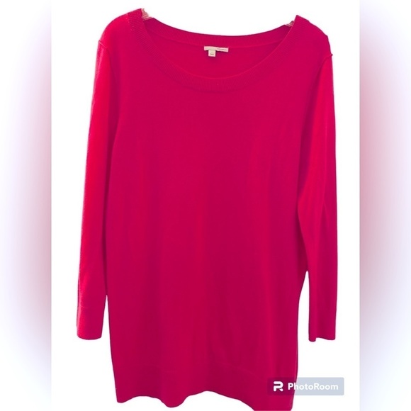 Halogen, a Nordstrom label, rich pink, soft lightweight sweater. Cotton/viscose - Picture 1 of 4